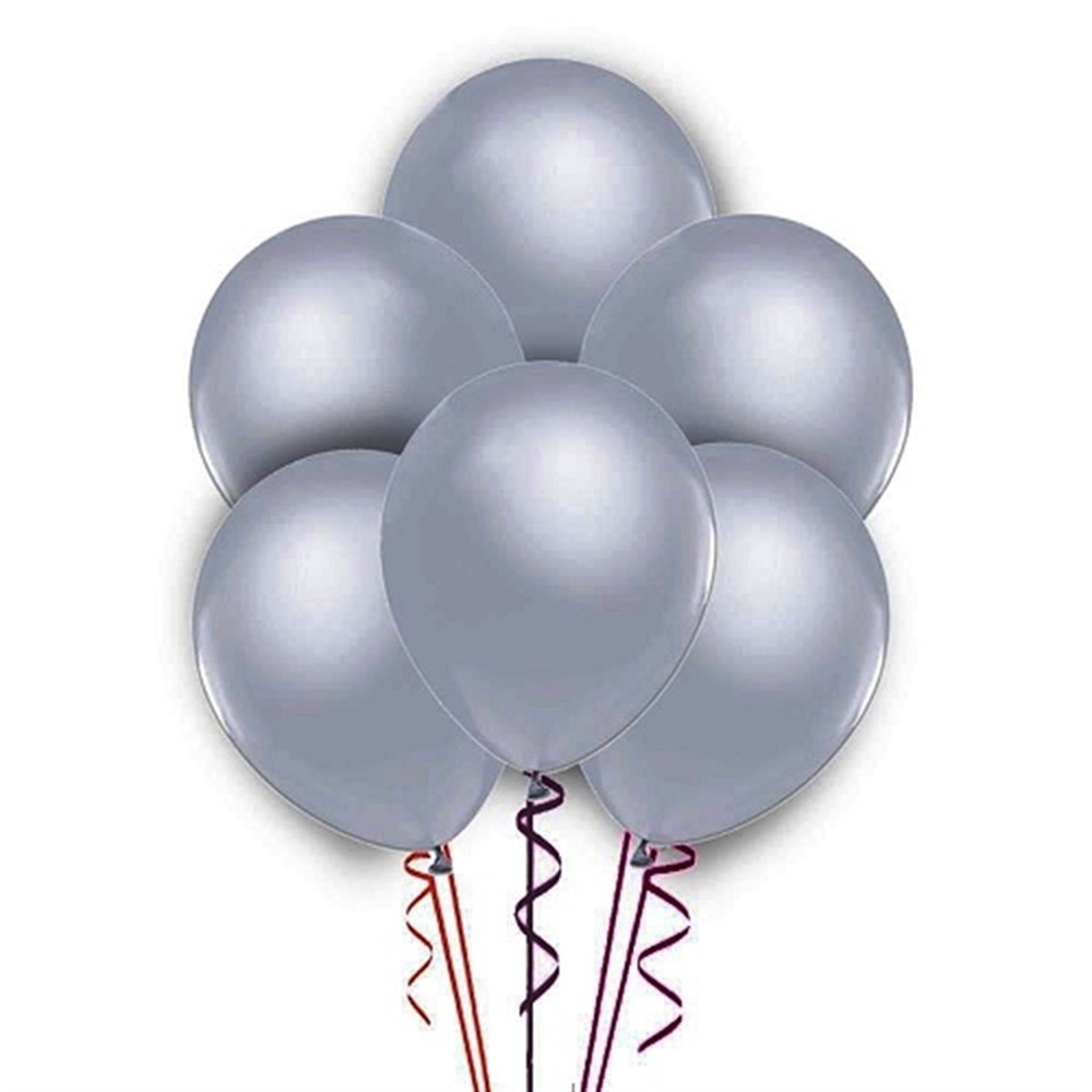 Metalik Balon Gümüş 100 Adet
