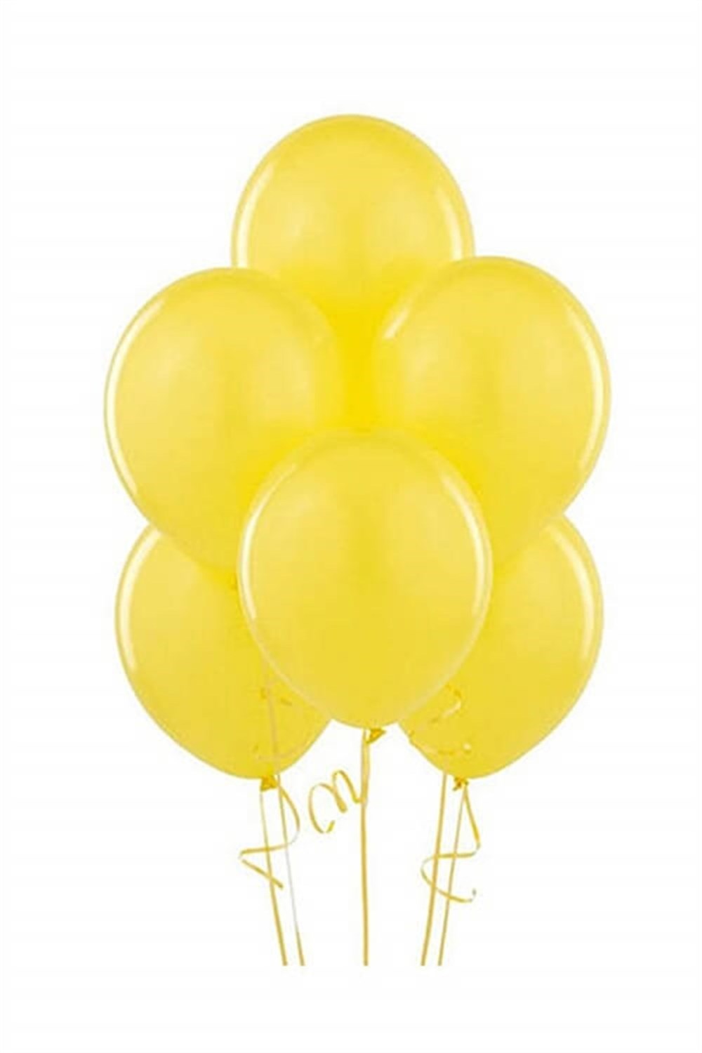 Metalik Balon Sarı 10 Adet