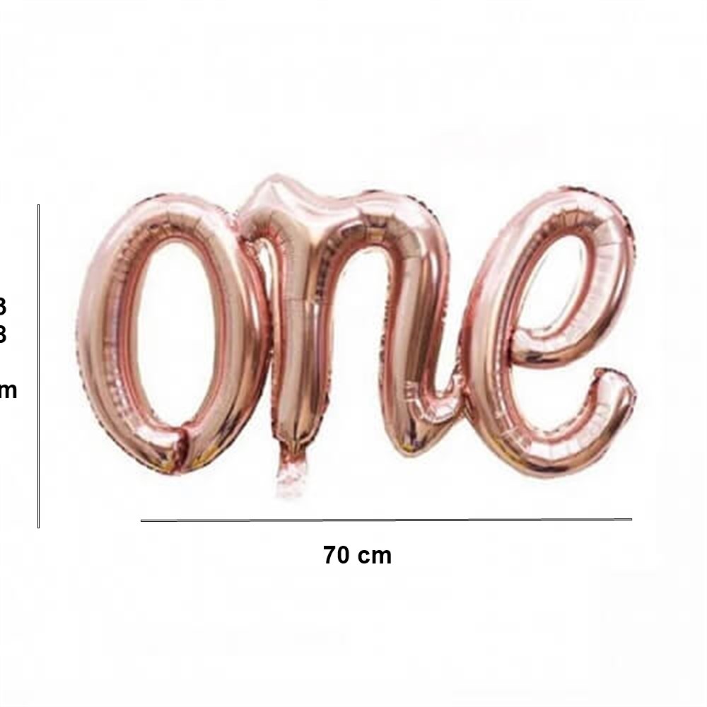 One Folyo Balon Rose Gold