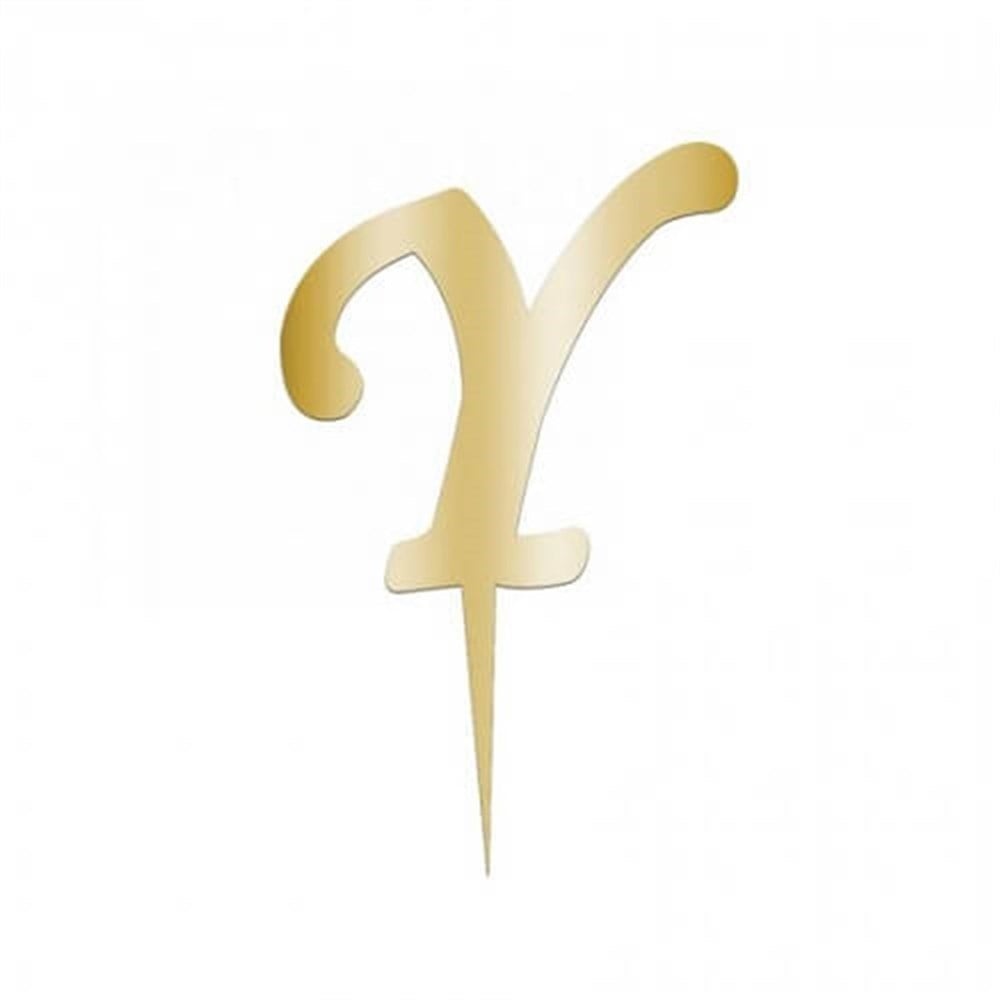 Pasta Üstüne Pleksi Harf Y Gold