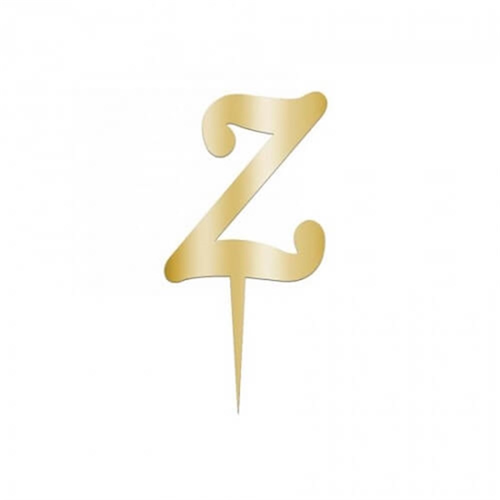Pasta Üstüne Pleksi Harf Z Gold