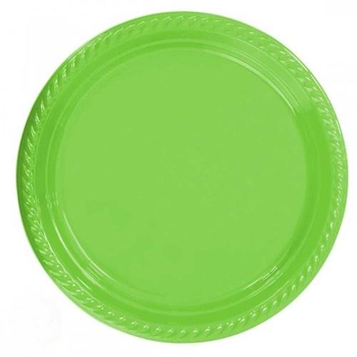 Plastik Yeşil Tabak 25 Adet