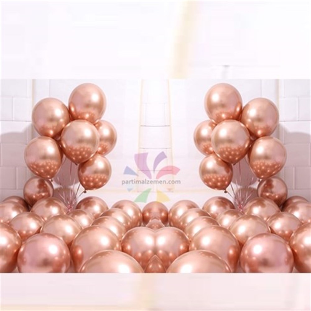 Rose Gold Krom Balon 50 Adet|Krom Balon Fiyatları