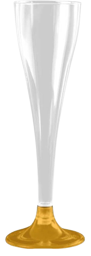 Şampanya Kadehi Bardak Plastik Gold 120 ml 6'lı