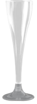 Şampanya Kadehi Bardak Plastik Gümüş 120 ml 6'lı