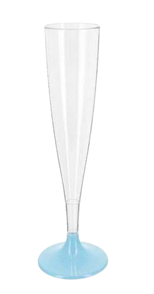 Şampanya Kadehi Bardak Plastik Mavi 120 ml 6'lı