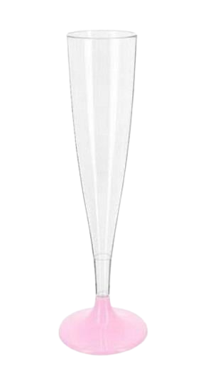 Şampanya Kadehi Bardak Plastik Pembe 120 ml 6'lı