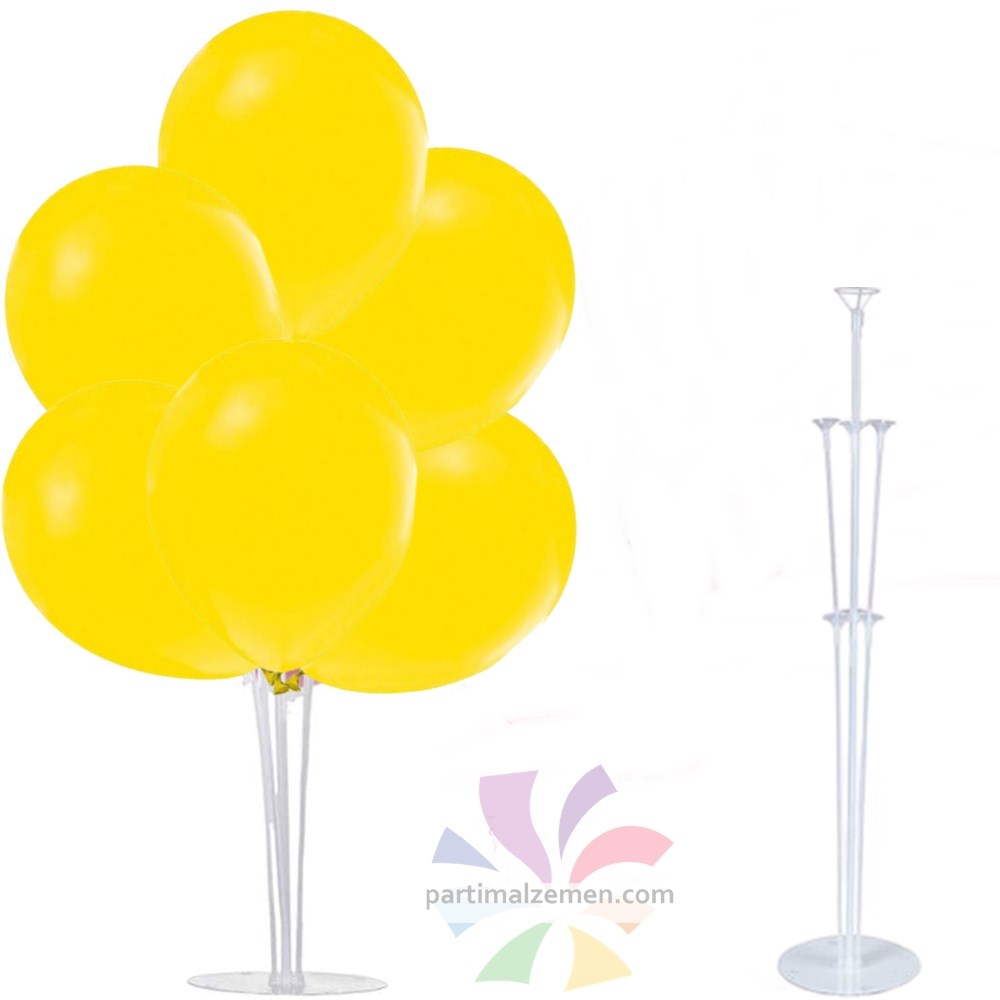 Sarı Metalik Balon Standı