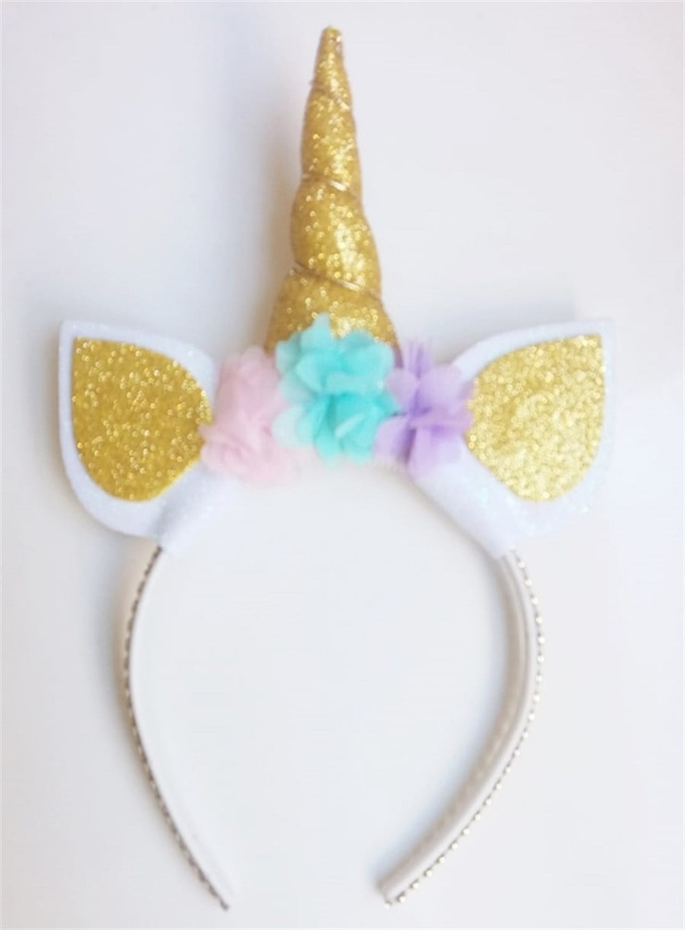 Simli Eva Unicorn Gold Taç