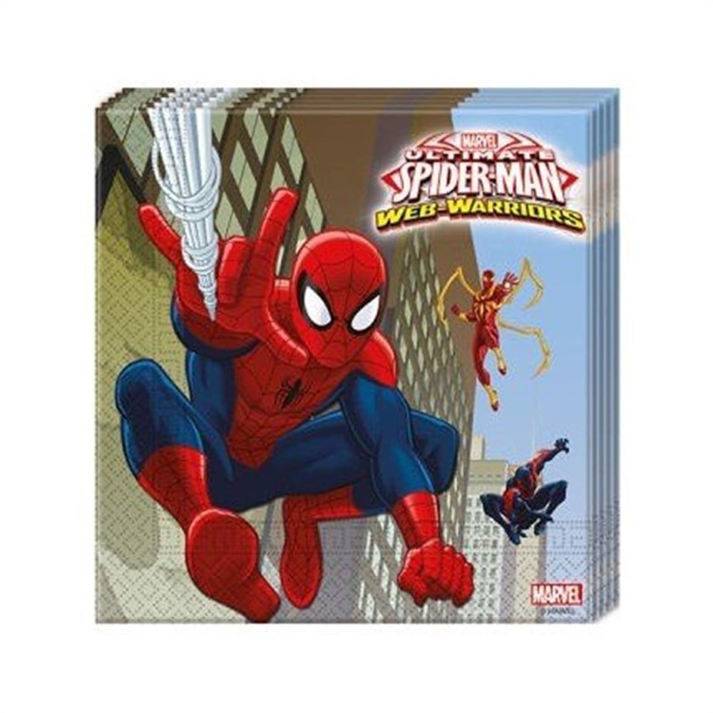 Spiderman Temalı Kağıt Peçete 16 Adet
