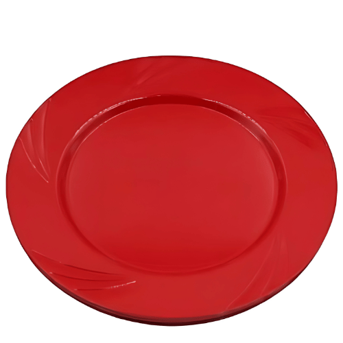 Tabak Sert Plastik 26cm Kırmızı 6'lı