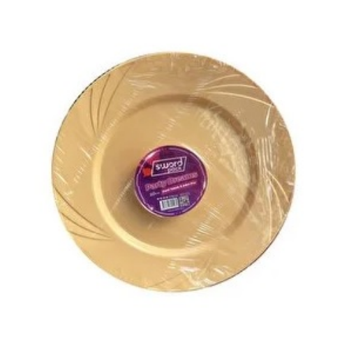 Tabak Sert Plastik 26cm Krem 6'lı