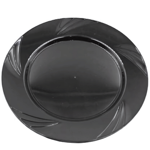 Tabak Sert Plastik 26cm Siyah 6'lı
