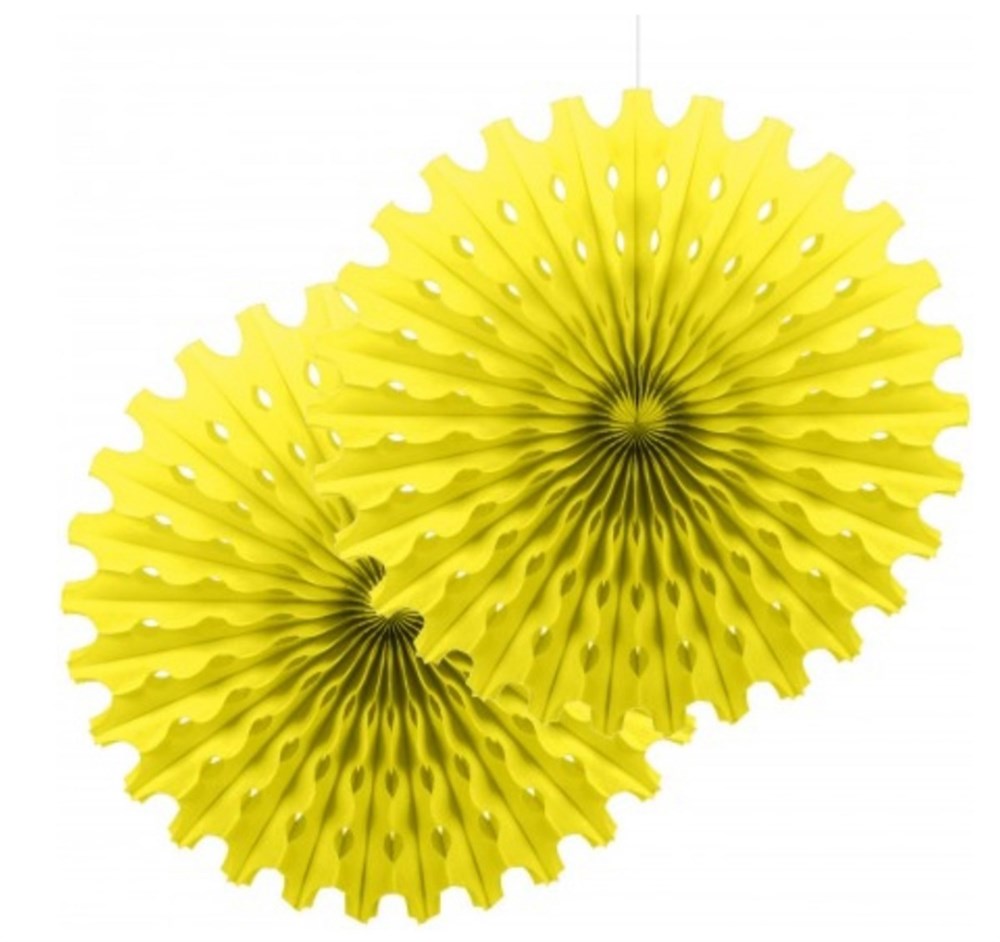 Yelpaze Süs Seti Sarı 2li