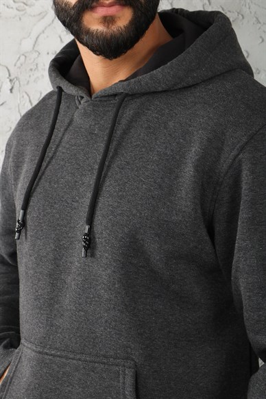  Anthracite Gray Mens Hoodie
