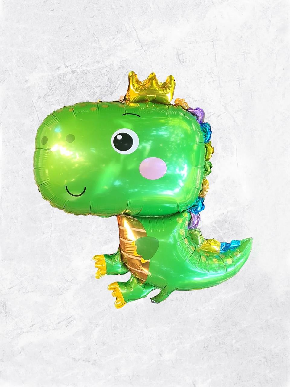 Sevimli Dinozor Folyo Balon Doğum Günü Parti Balonu Yeşil 79 cm