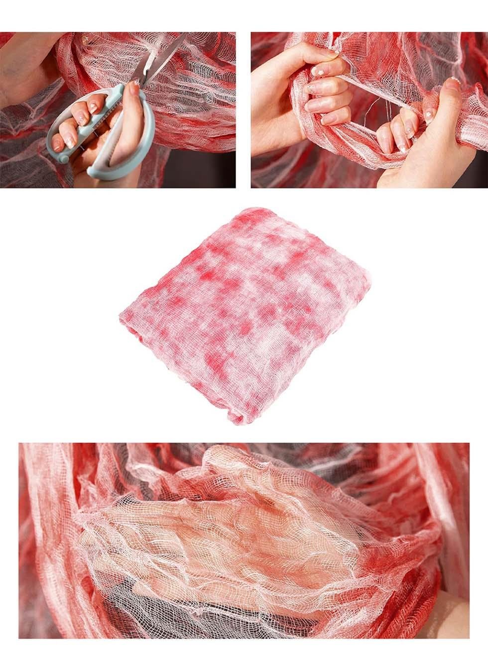 Halloween Cadılar Bayramı Kanlı Dekoratif Örtü Beyaz