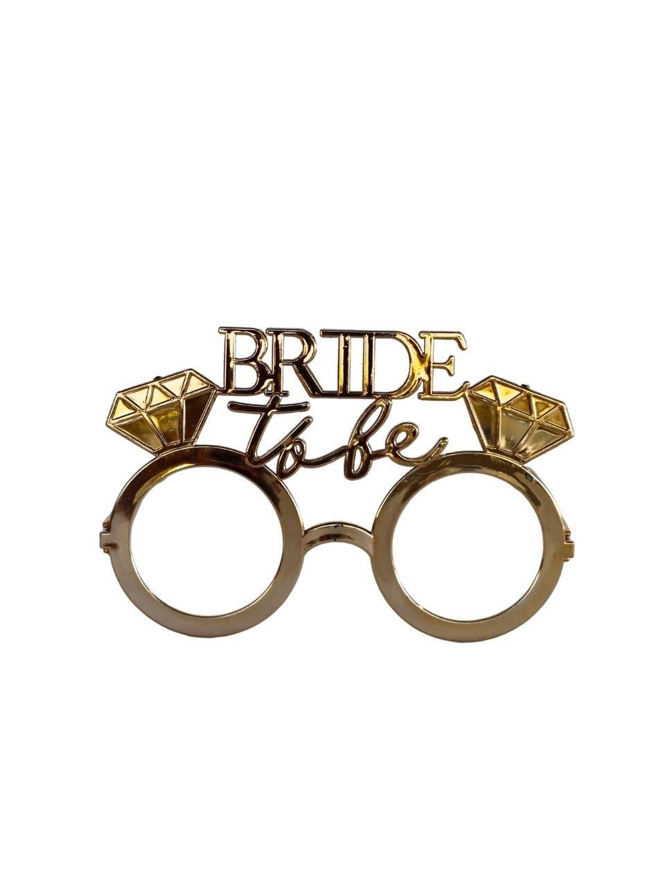 Bride to be Bekarlığa Veda Partisi Gözlüğü Tek Taşlı Bride Gözlük Bronz