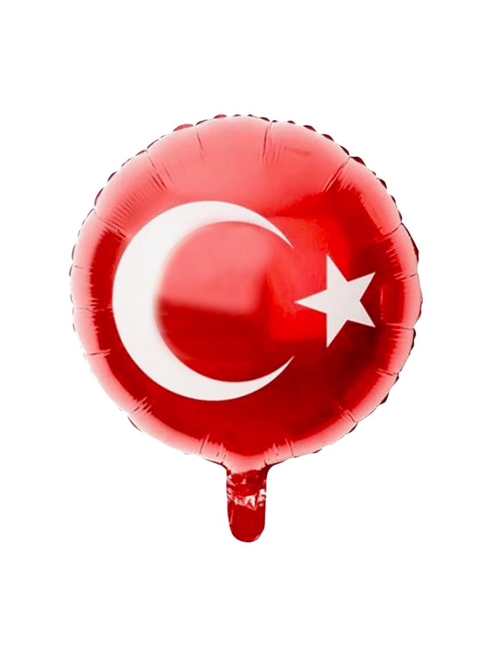 Türk Bayrağı Baskılı Folyo Balon 18 inc 45 cm