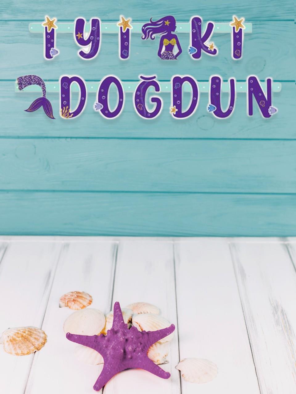 Pırıltı Deniz Kızı İyi Ki Doğdun Yazı