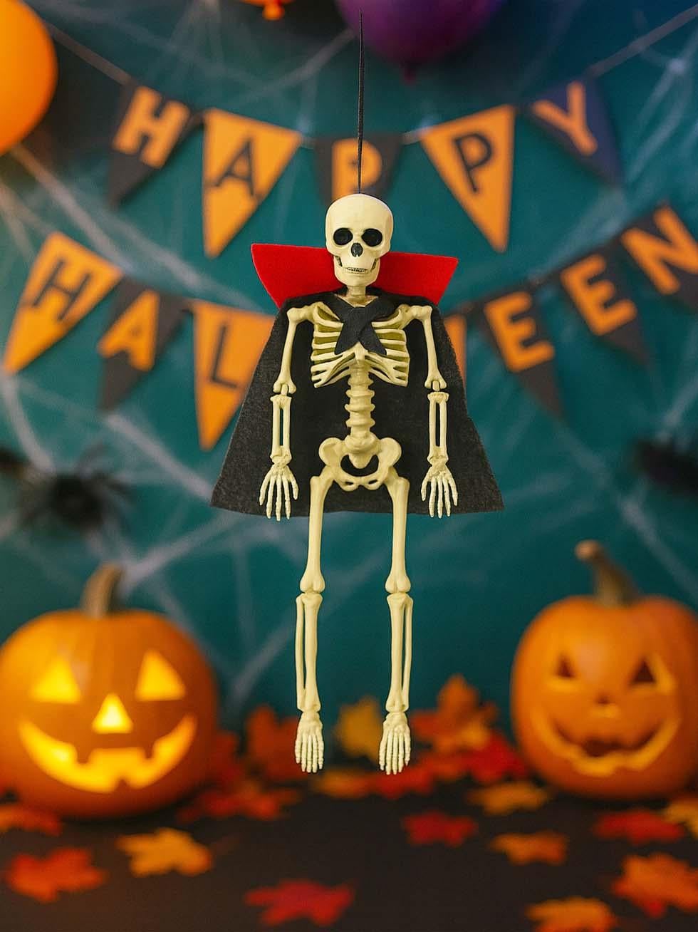 Cadılar Bayramı İskelet Damat Figürlü Asılabilir Halloween Parti Dekoru 36 cm