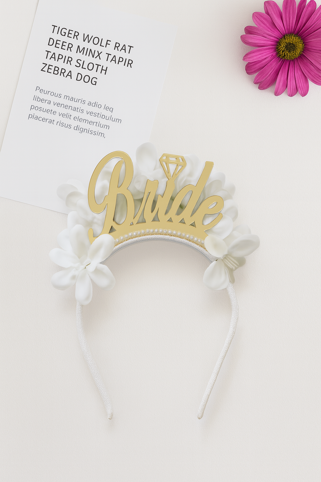 Bride Taç Bekarlığa Veda Parti Tacı Çiçekli Altın Pleksi