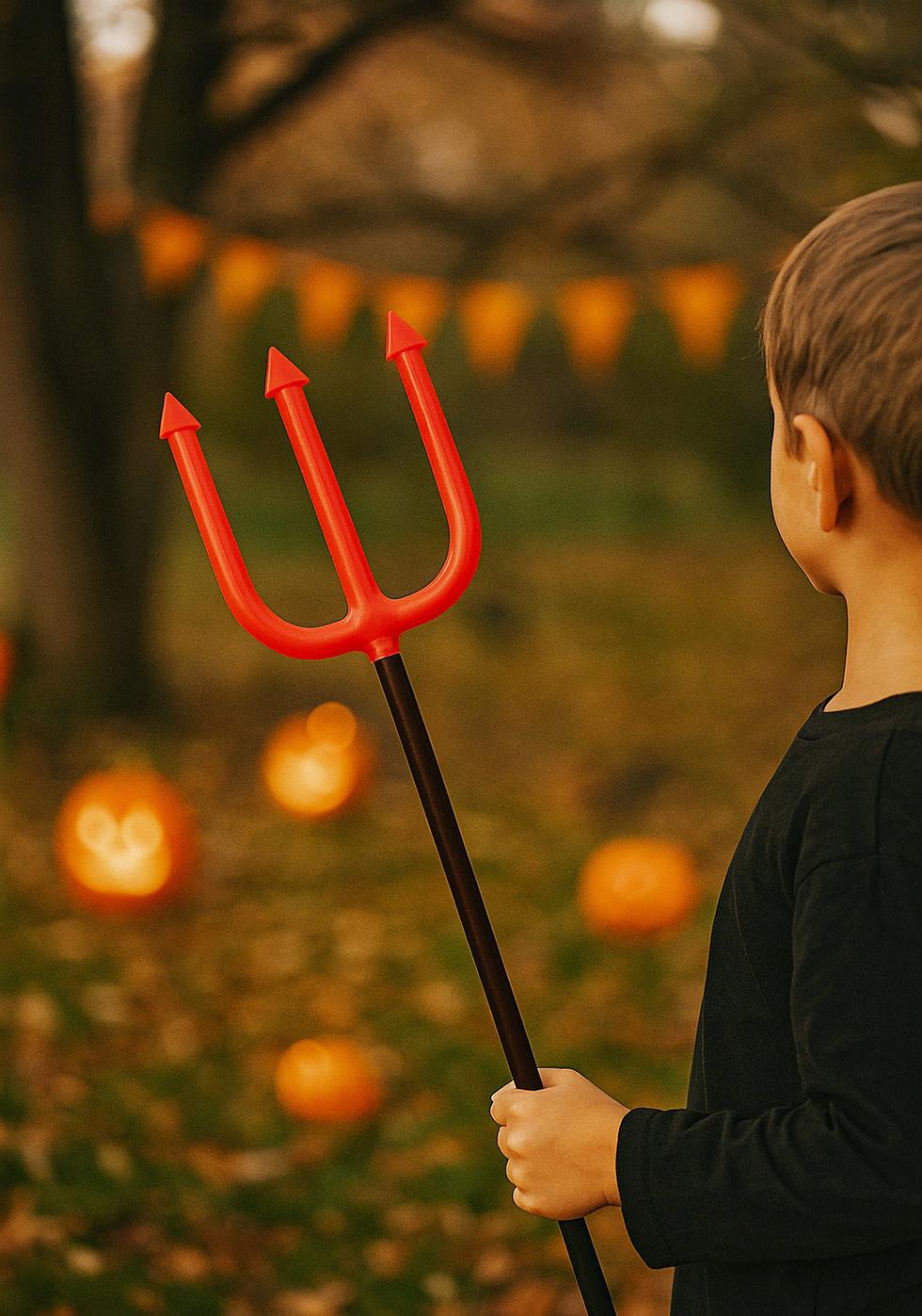 Cadılar Bayramı Mini Şeytan Mızrağı Halloween Parti Aksesuarı 48 cm