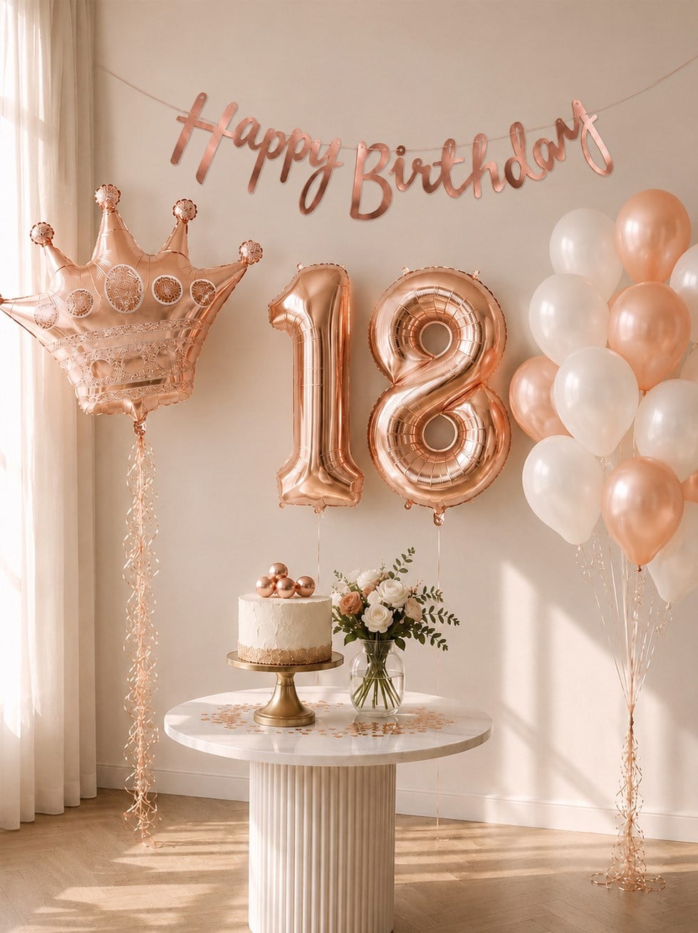 18 Yaş Doğum Günü Dekorasyon Seti – Balonlu Parti Seti Rose Gold - 18 Yaş Doğum Günü Partisi | Parti Adresi