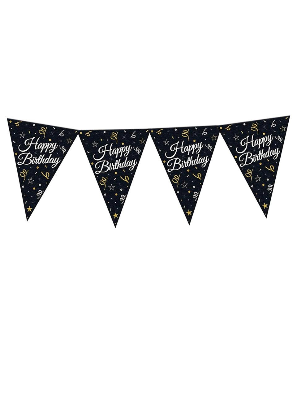 Sparkling Konfeti Happy Birthday Flama Bayrak Asılabilir Doğum Günü Süsü