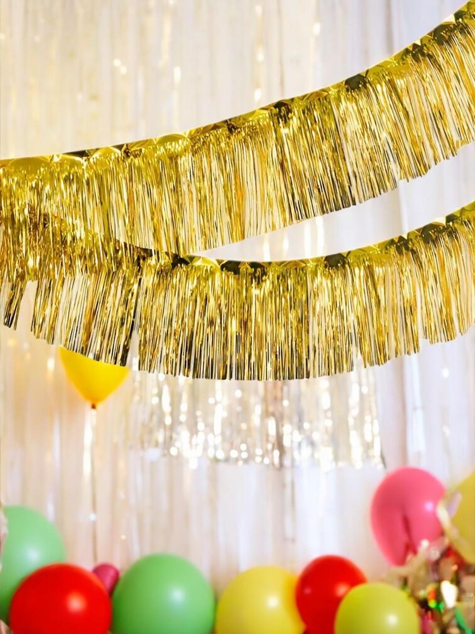 Parti Süsleri Metalize Püskül Süs Altın 2 mt