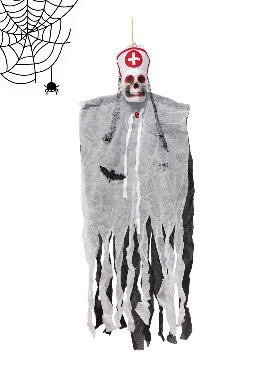 Cadılar Bayramı Kuru Kafa Hemşire Hayalet Asılabilir Halloween Parti Dekoru 