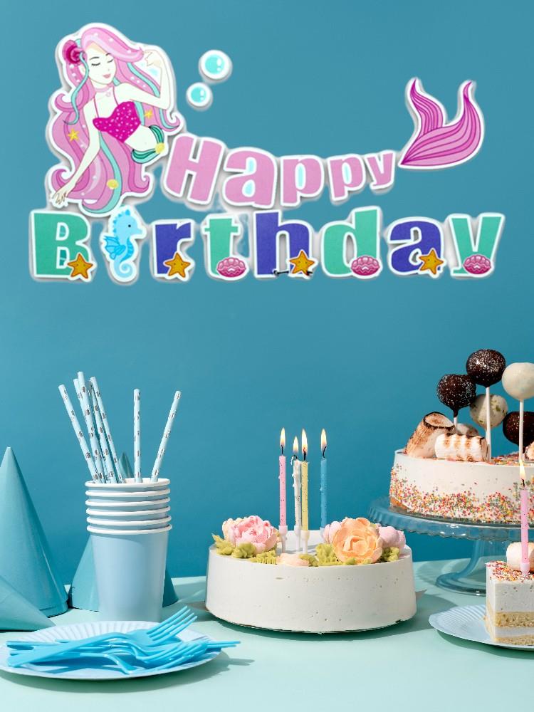 Deniz Kızı Happy Birthday Yazı