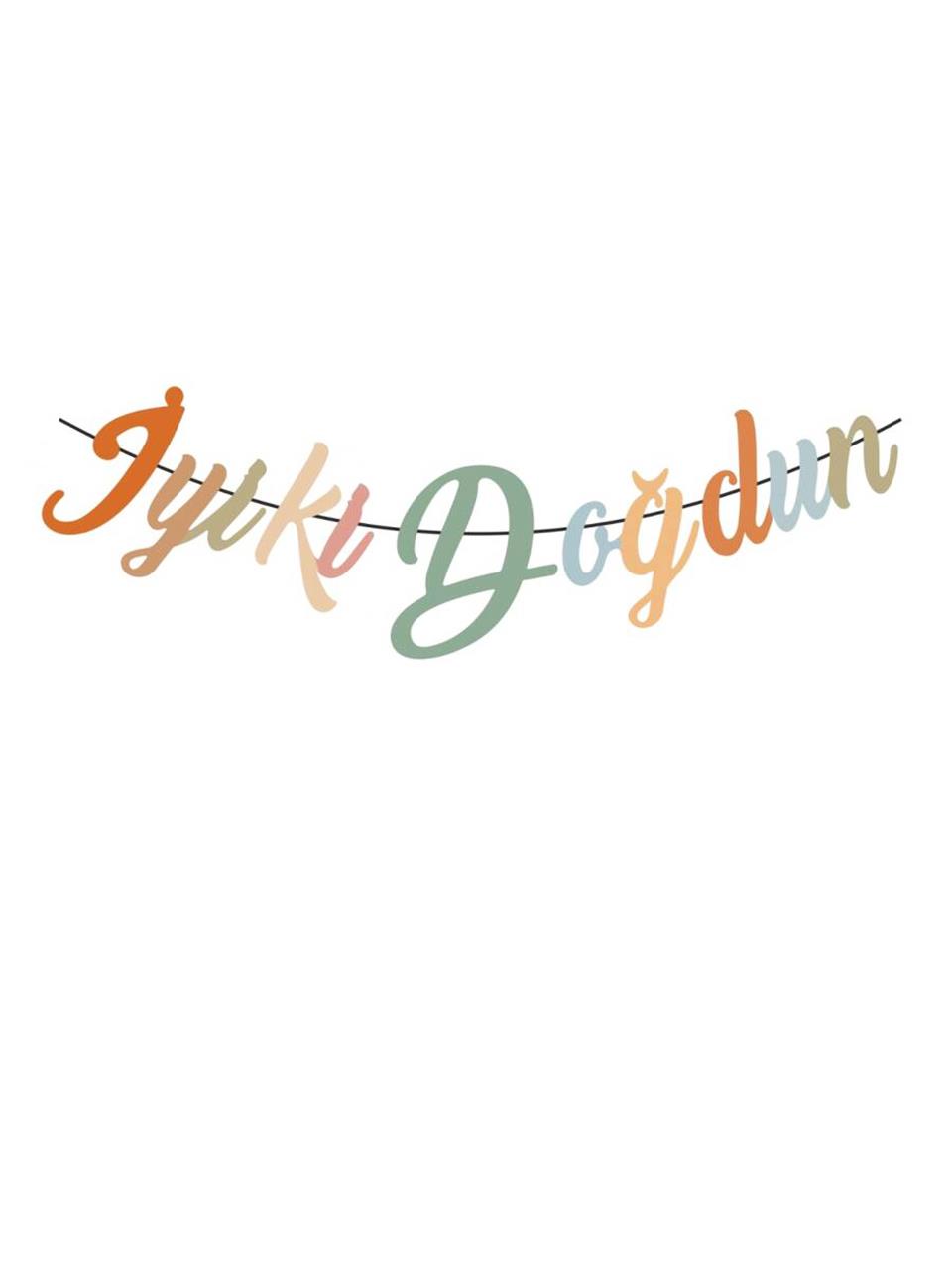 Retro Temalı İyi Ki Doğdun Yazı Banner Doğum Günü Parti Süsü