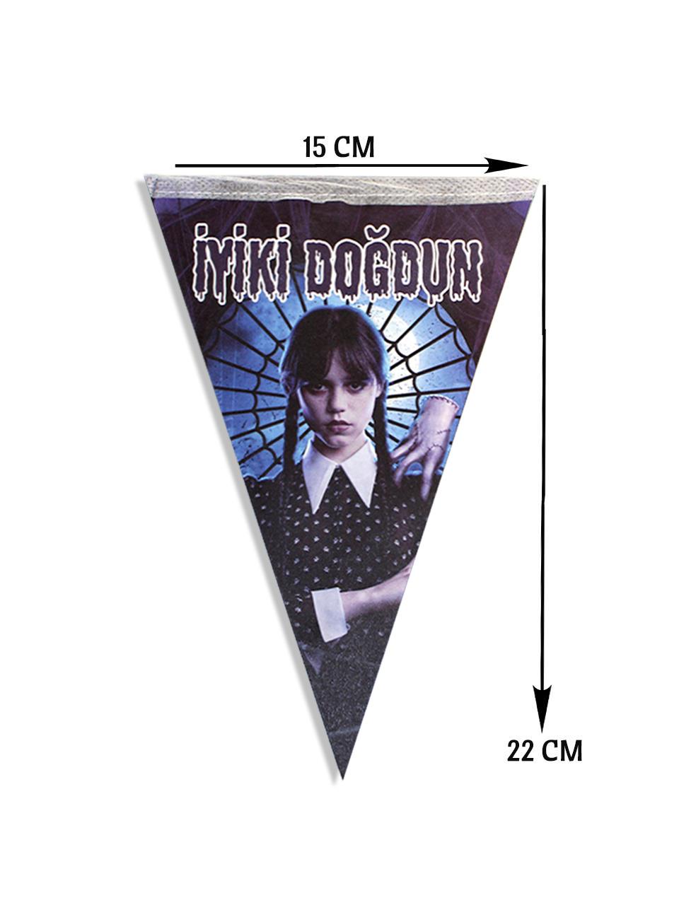 Wednesday Flama Bayrak Asılabilir Doğum Günü Süsü