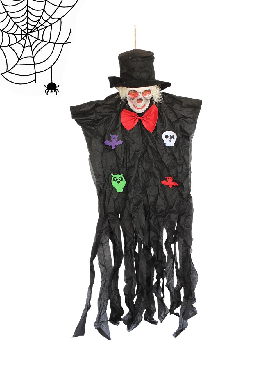 Cadılar Bayramı Kuru Kafa Papyonlu Hayalet Asılabilir Halloween Parti Dekoru 