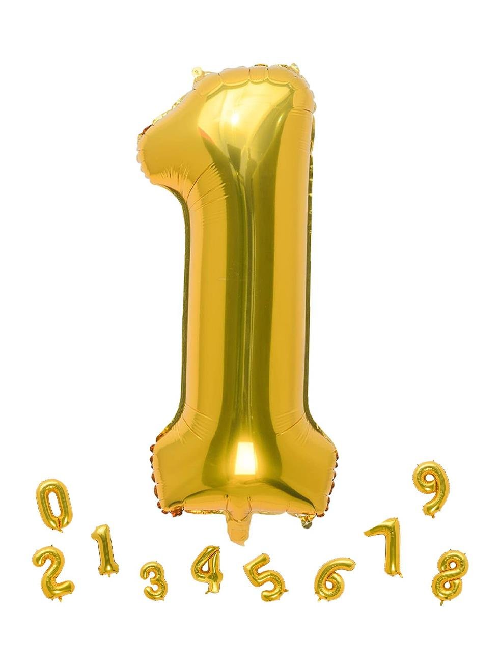 Rakam Folyo Balon 1 Altın Renk 100 Cm - 40