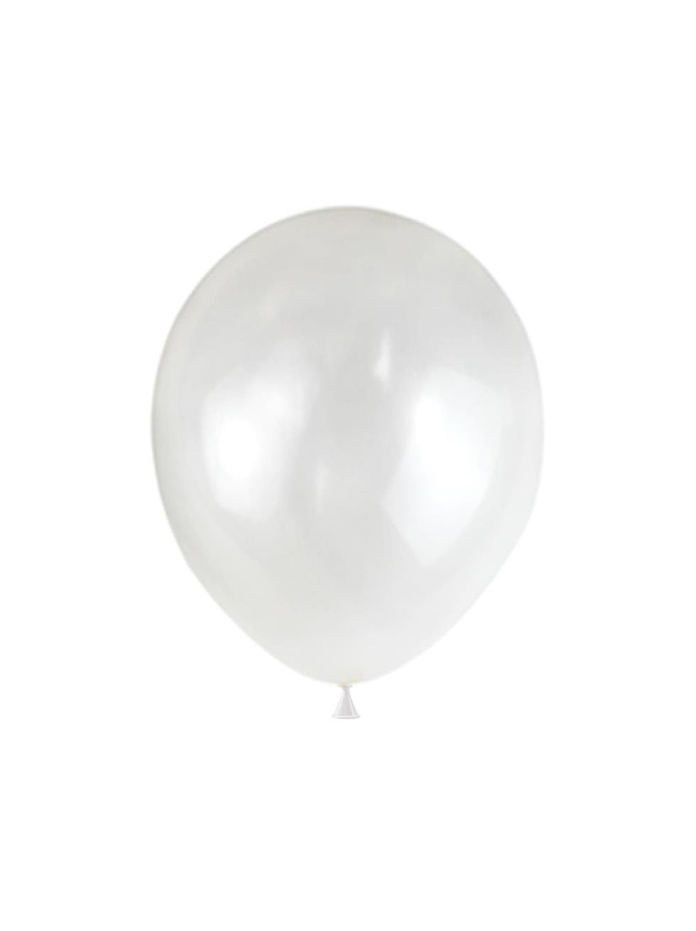 Beyaz Metalik Balon 100'Lü 12