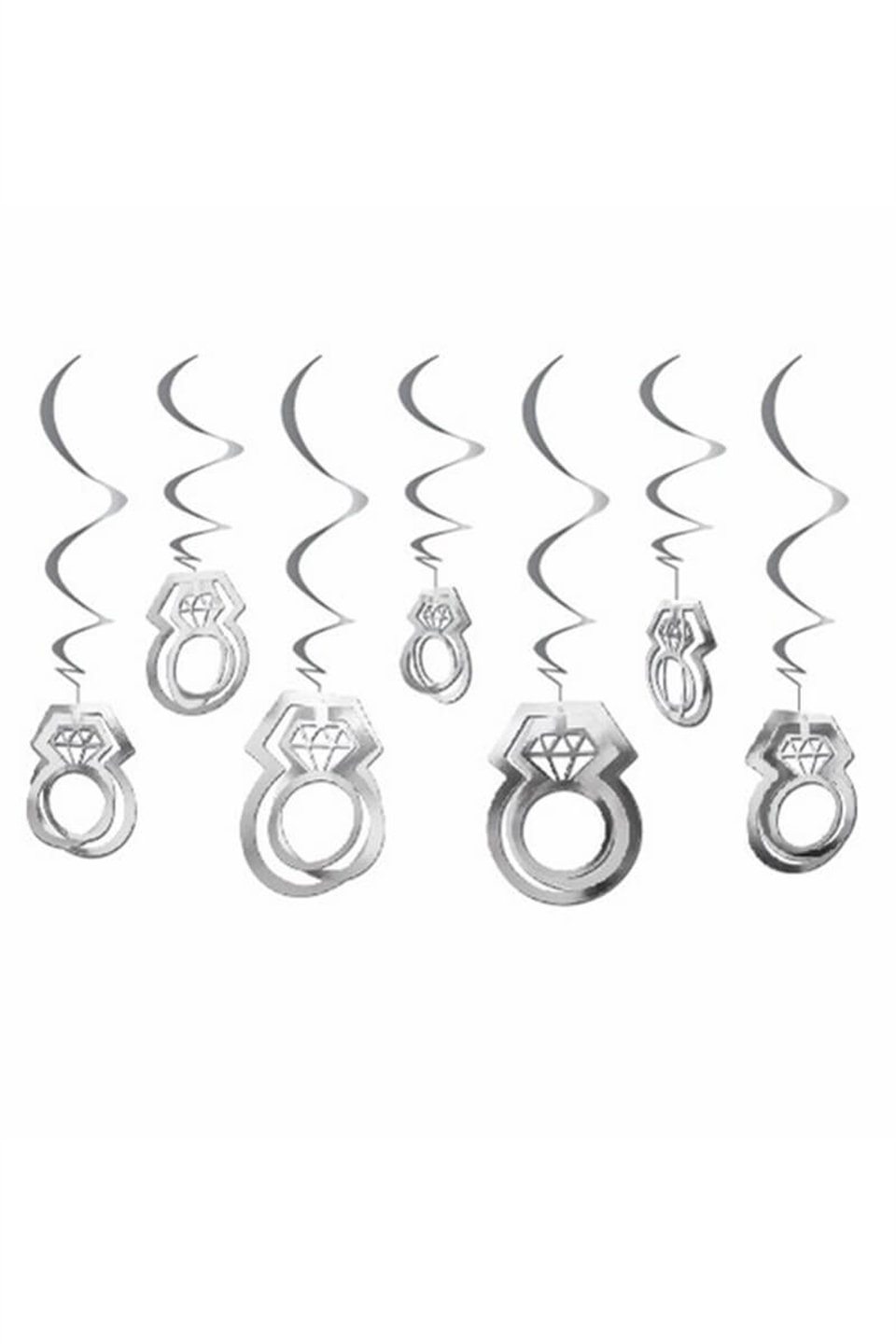 3D Asmalı Süs Yüzük Gümüş