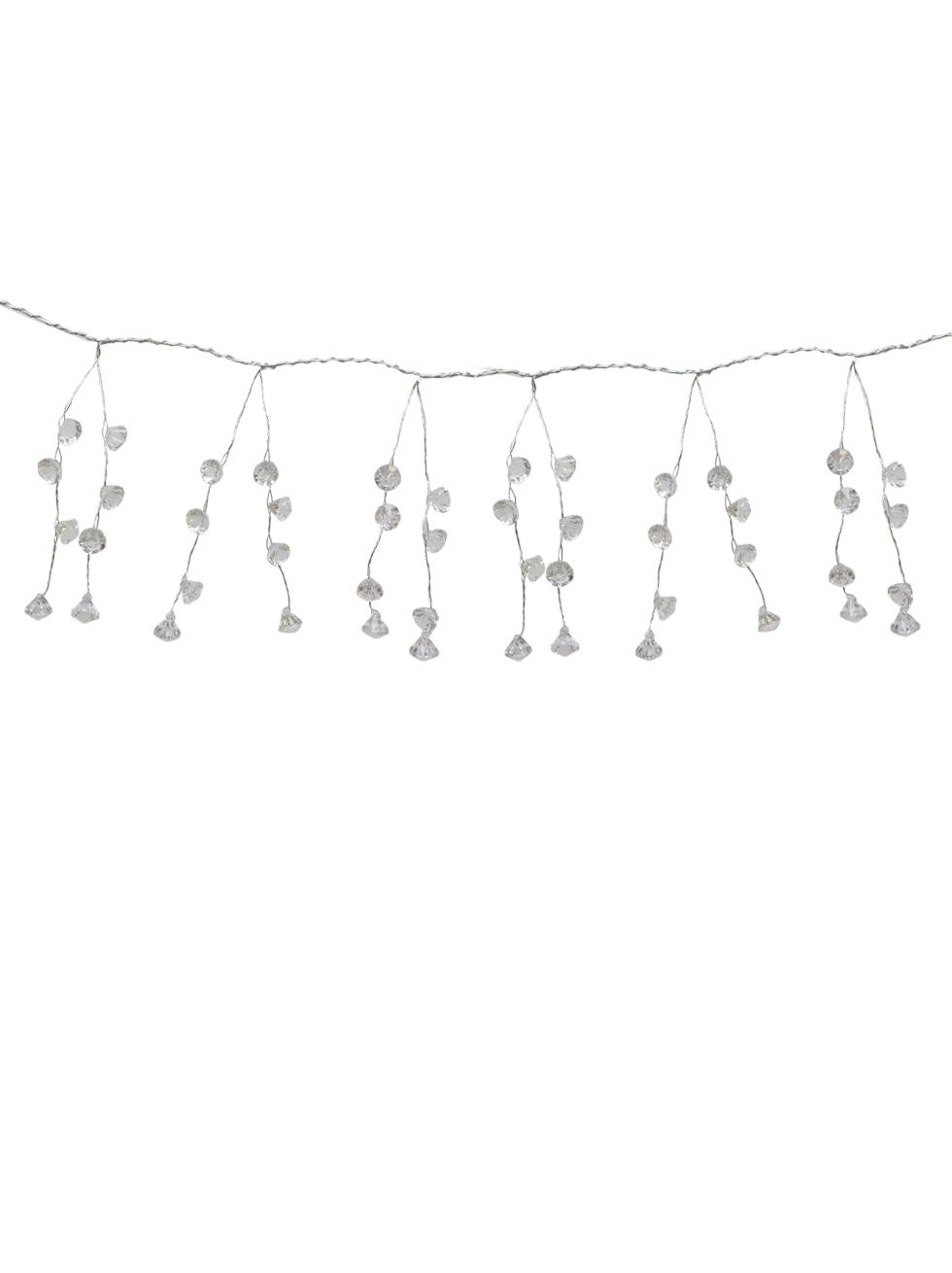 Yılbaşı Dekor Süsleri Lüks Kristal Işıltı Boncuklu Garland 110 cm