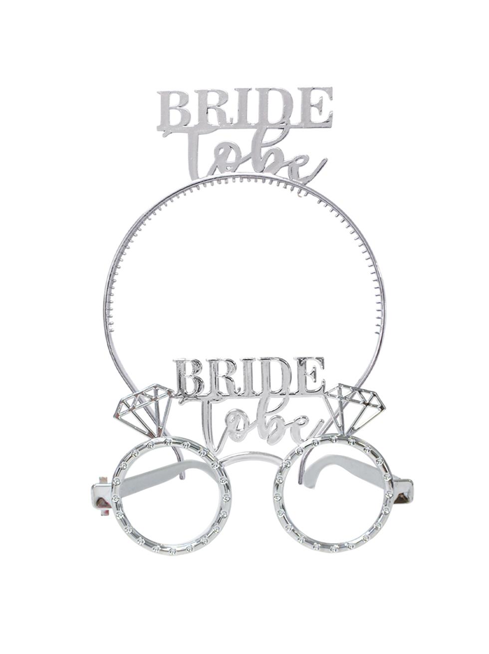 Bride To Be Taç Gözlük Set Bekarlığa Veda Parti Aksesuarı Gümüş
