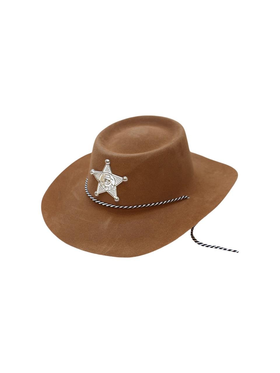Şerif Kovboy Şapka Parti Aksesuarı Kahverengi