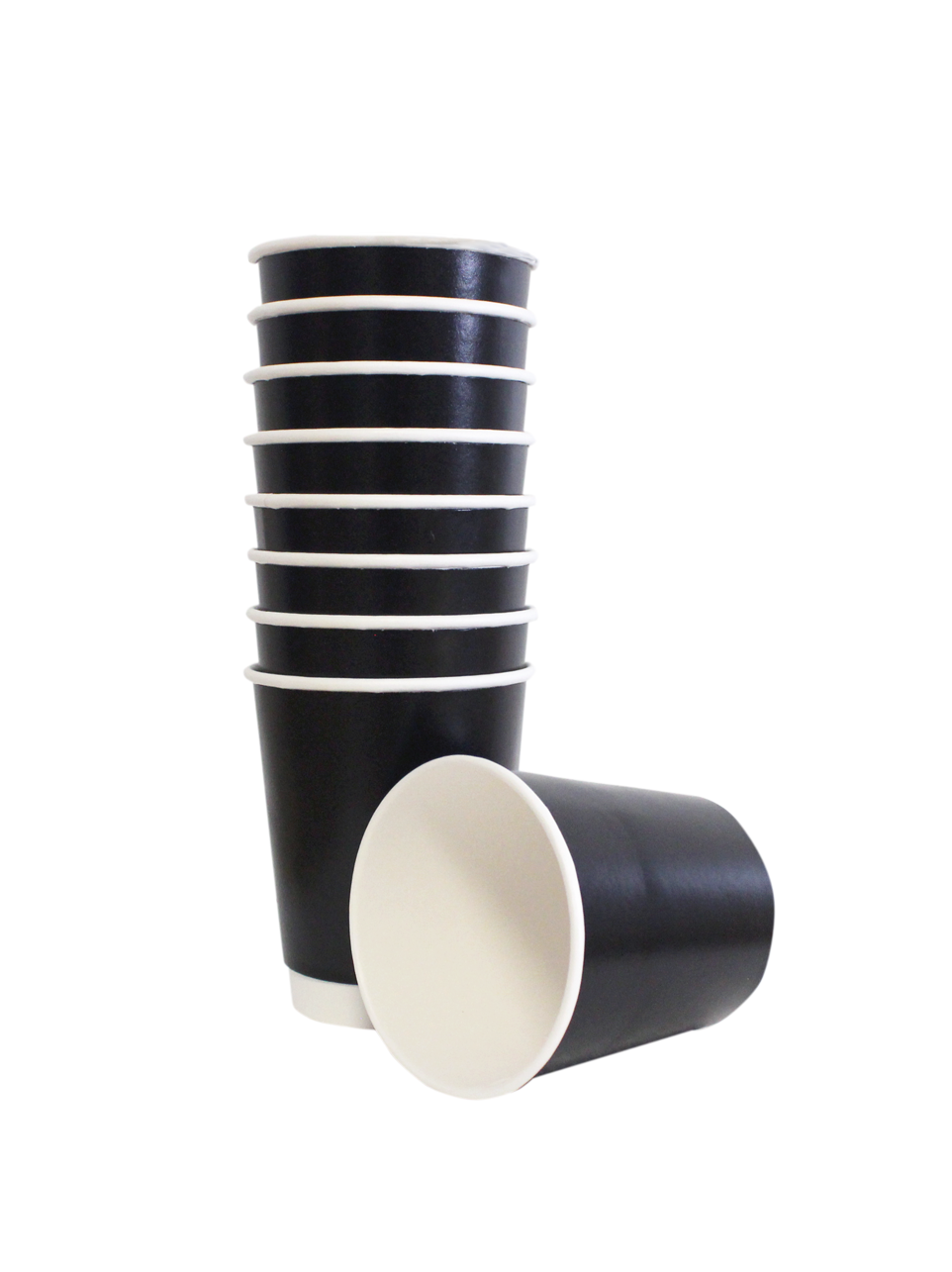 Double Wall Karton Bardak Siyah Beyaz Renkli  20li