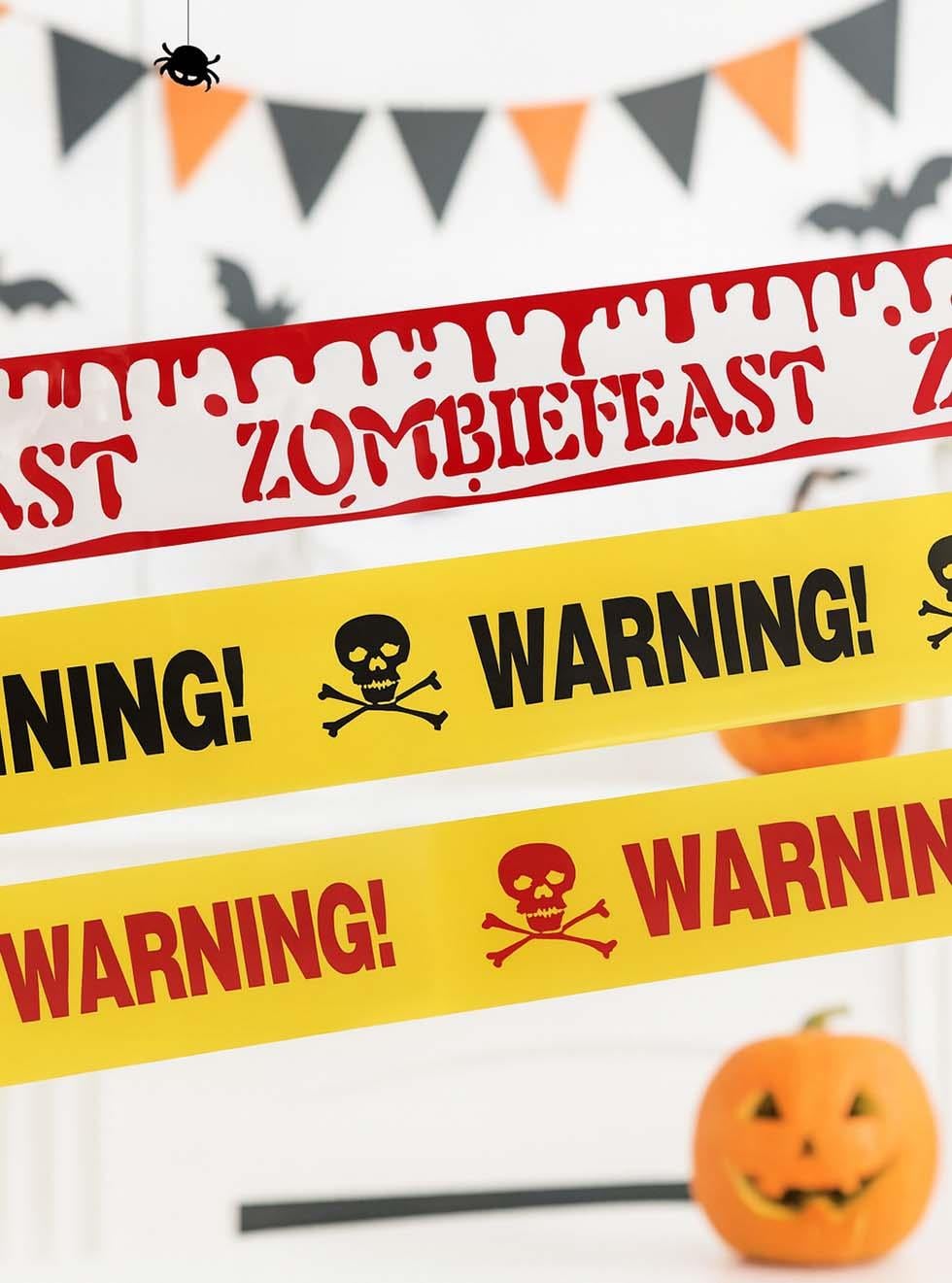 Cadılar Bayramı Uyarı Bantları Halloween Korku Bandı Parti Dekoru 6 mt 3lü