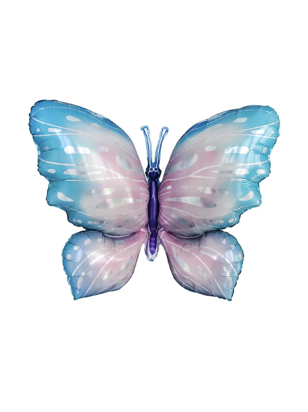 Kelebek Folyo Balon Doğum Günü Parti Balonu Mavi 98 cm