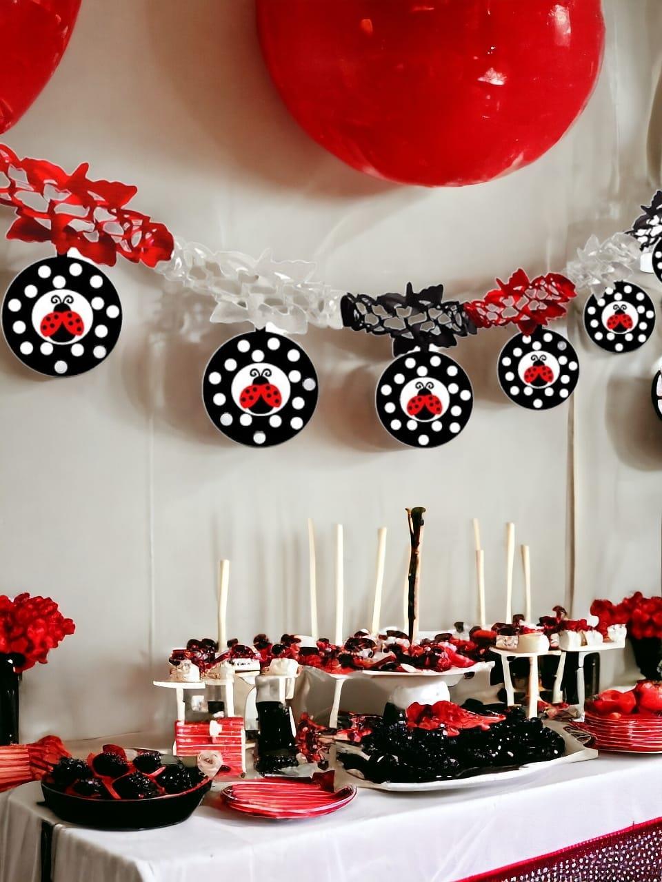 Uğur Böceği Kağıt Zincir Süs