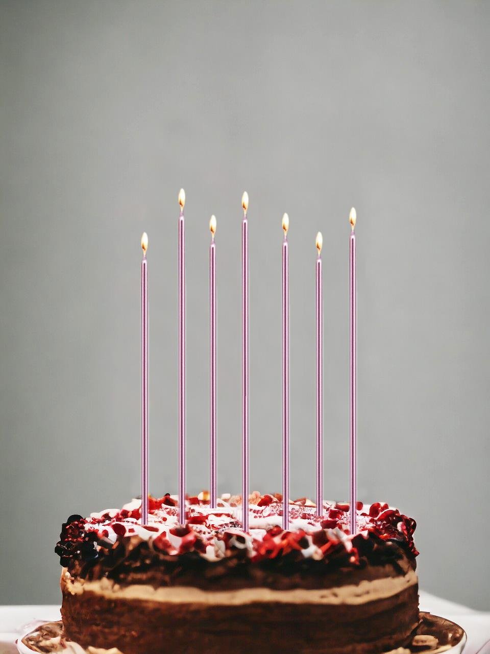 Uzun Pasta Mumu Pembe 20 Cm