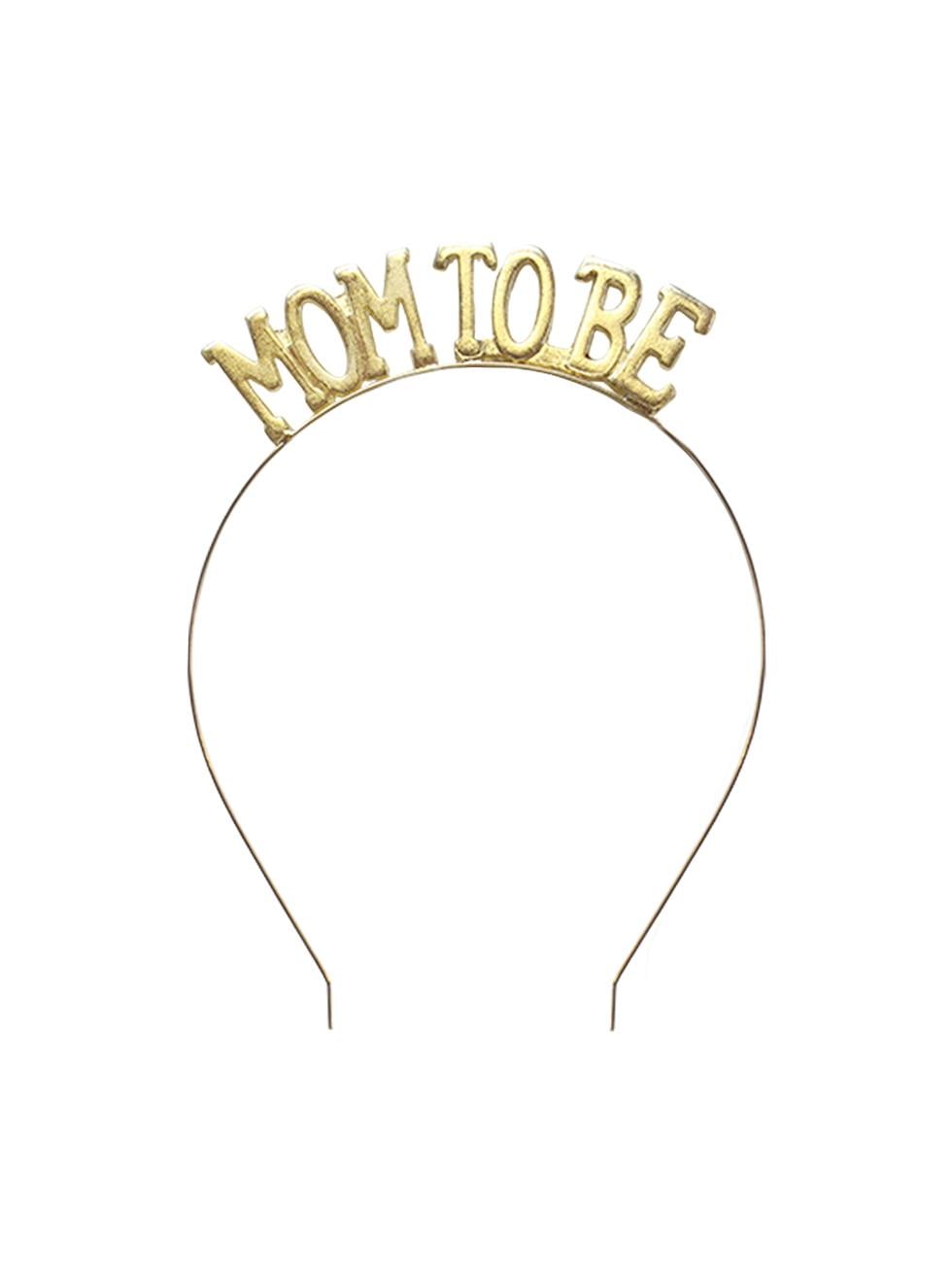 Mom To Be Baby Shower Anne Tacı Metal Gold