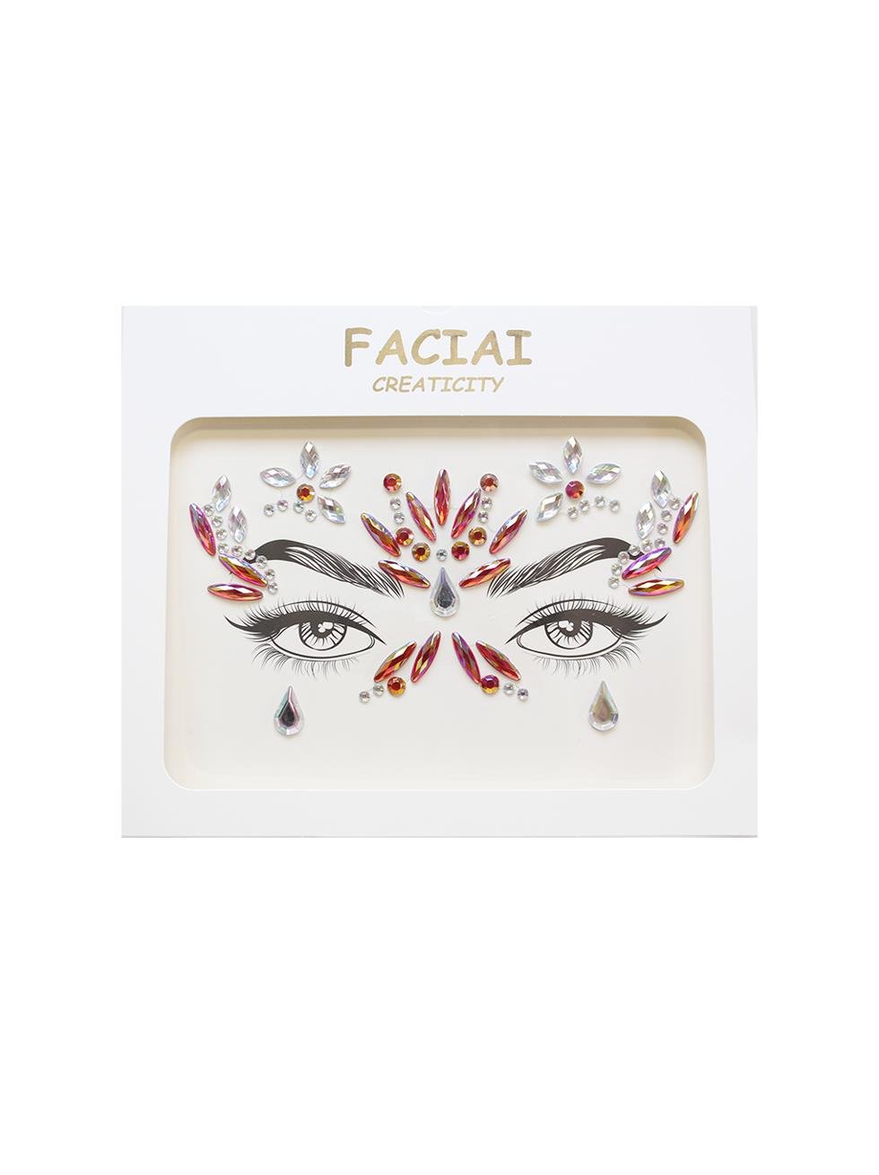 Kristal Göz Taşı Vücut Süsleme Taşı Yüz Süsleme Makyaj Taşı Kırmızı