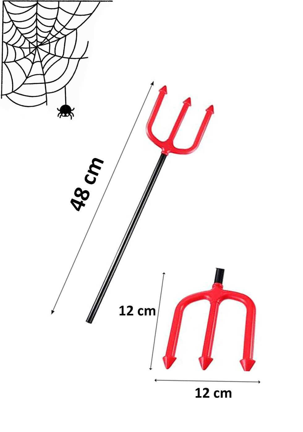Cadılar Bayramı Mini Şeytan Mızrağı Halloween Parti Aksesuarı 48 cm