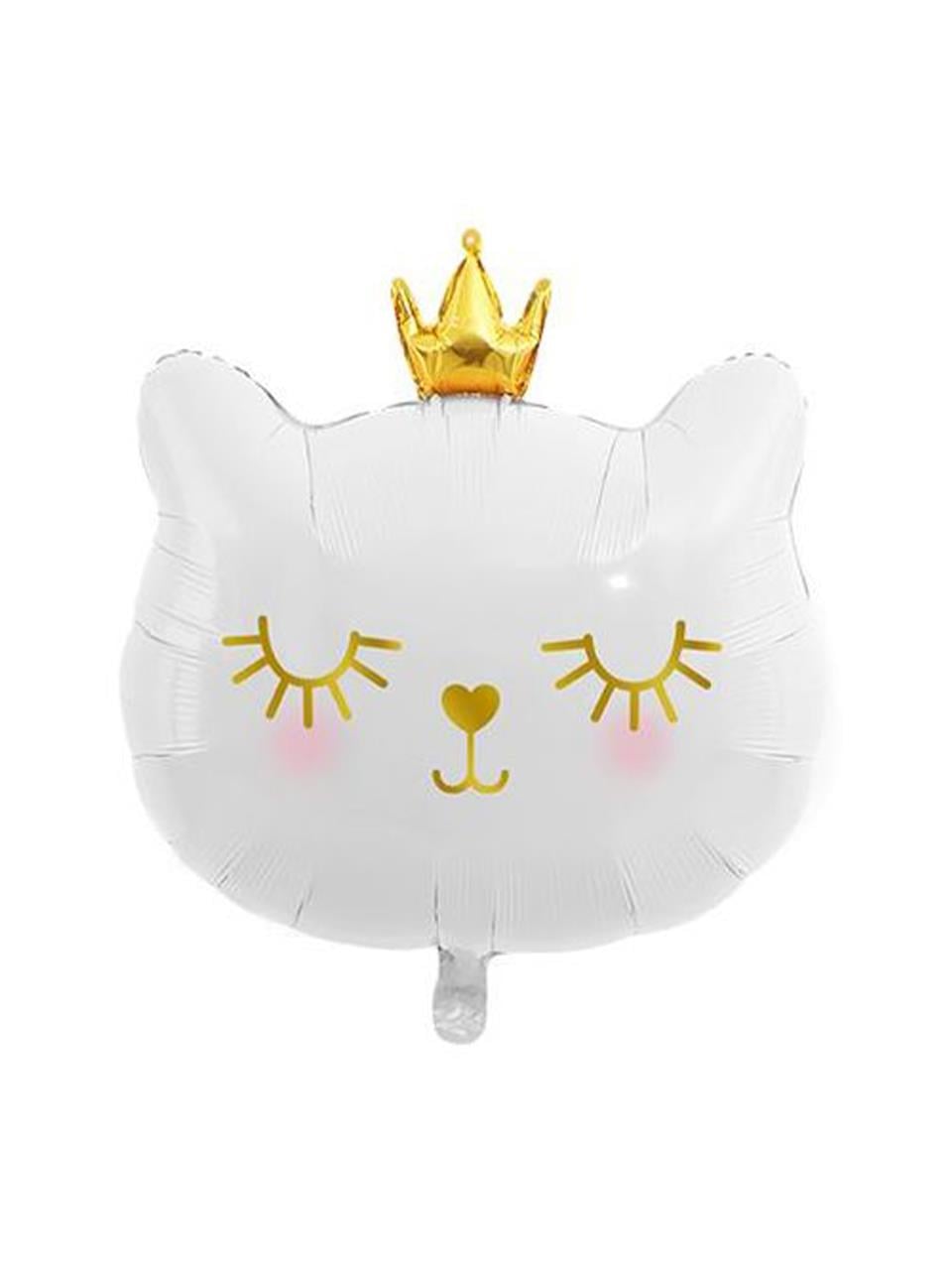 Sevimli Kedi Folyo Balon Beyaz 30'' 76 Cm